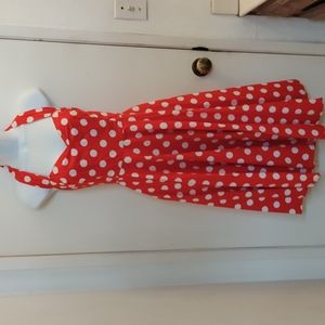 Queen of Holloway Red/Wht Polka Dot Swing Dress